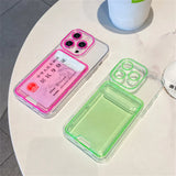 Clear phone cases with card holders.