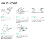 a diagram showing how to use the screen protector