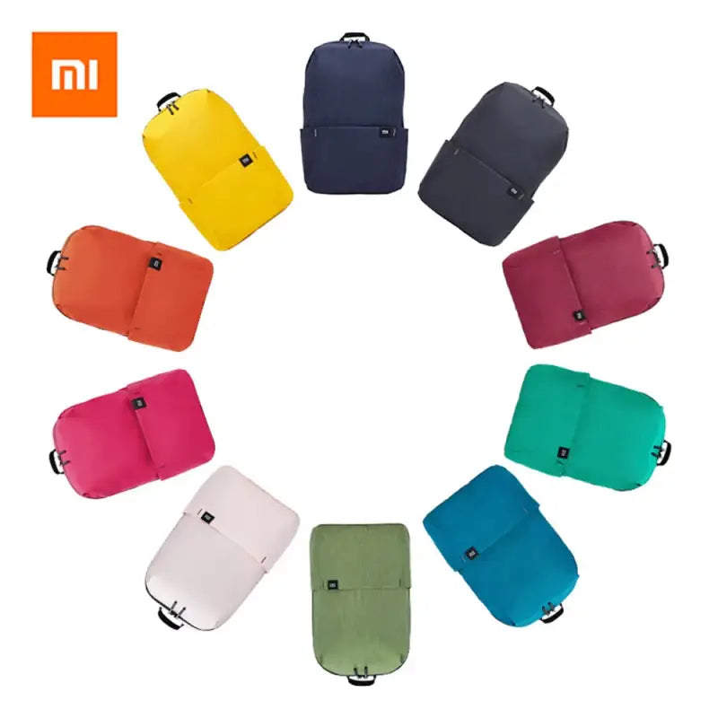 a close up of a backpack with a bunch of different colors
