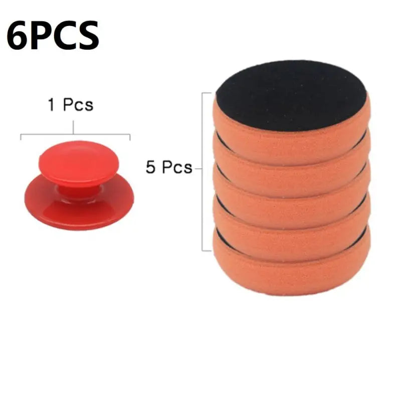 6pcs red plastic round button for sewing machine