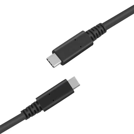 a close up of a black usb cable connected to a white background