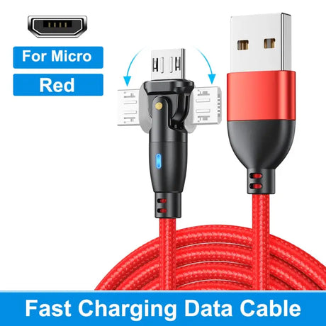 a close up of a red and black cable connected to a usb cable