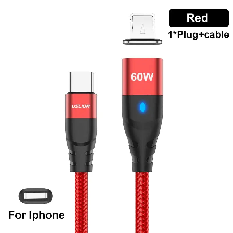 an image of a red and black cable connected to a phone