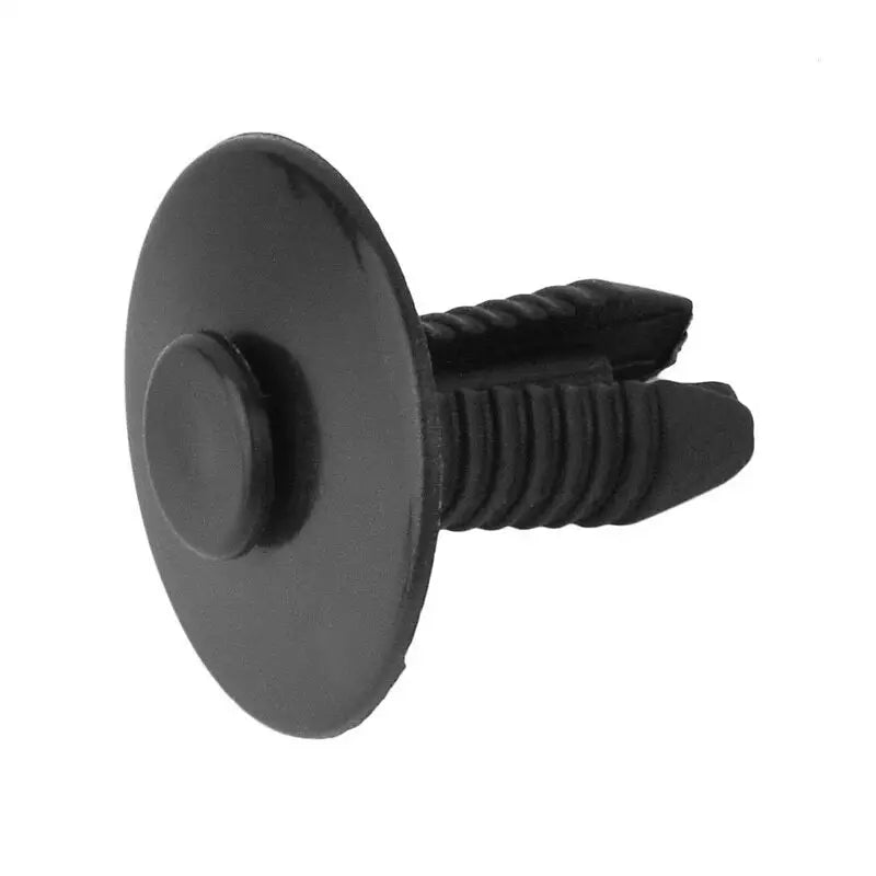 a close up of a screw with a black plastic cover