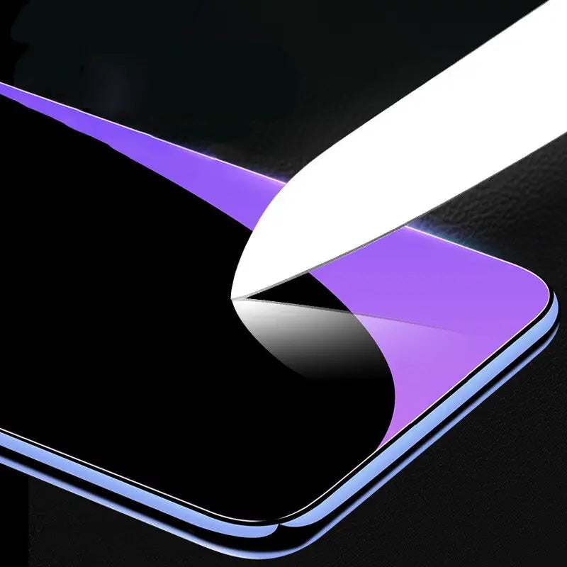 a close up of a smartphone screen with a curved edge