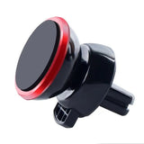 a car dashboard mount with a red knob