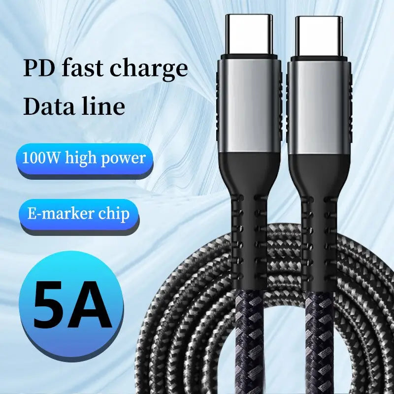a black and white cable with a blue background