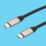 a pair of black and silver colored cables