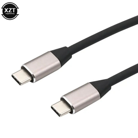 a pair of black and silver colored cables