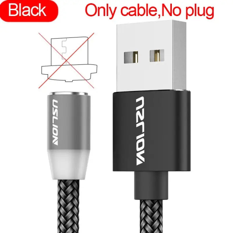 a black and white cable with the logo of the company