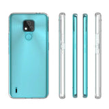 a close up of a blue and silver phone with a camera