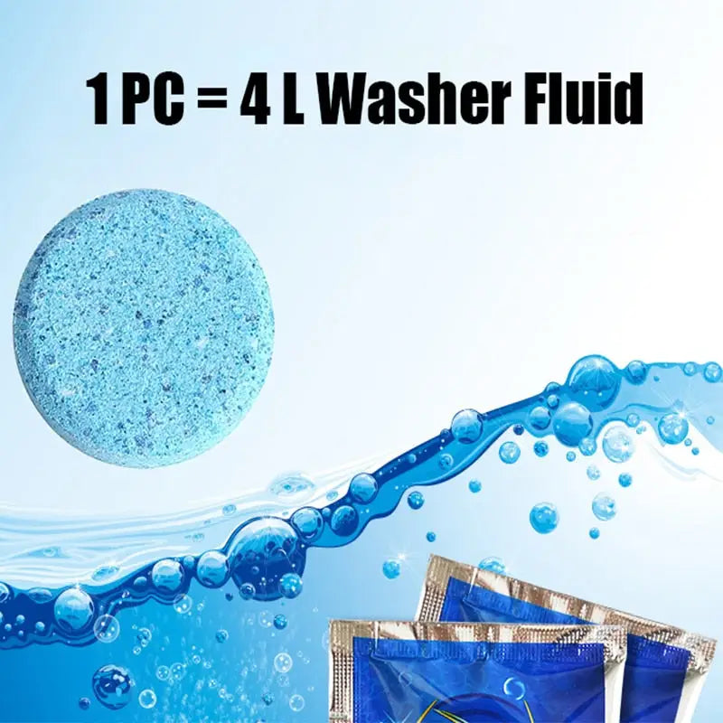 a blue liquid and a blue liquid with the words 1 - 4 wash fluid