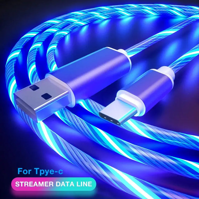 a close up of a blue and white usb cable connected to a phone