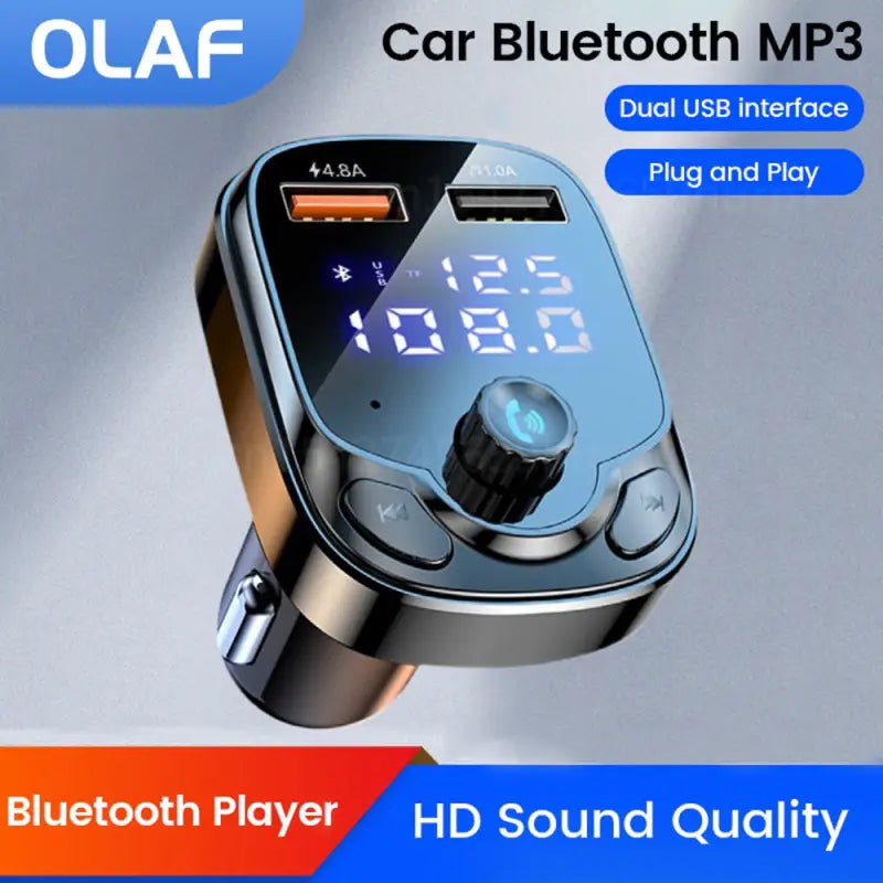 a close up of a bluetooth mp3 player with a car charger