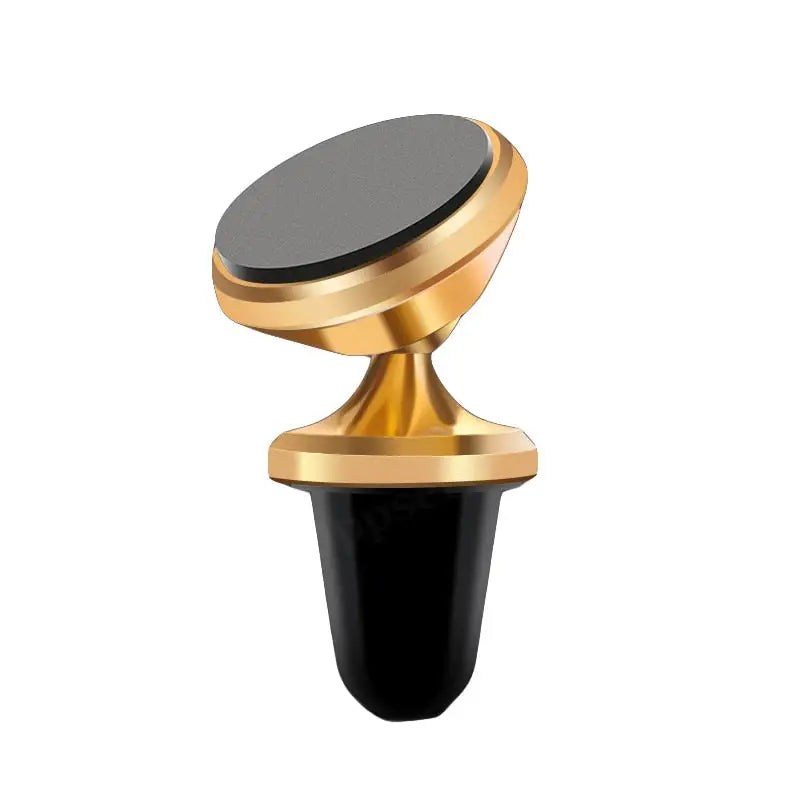 a close up of a bottle stopper with a black and gold base