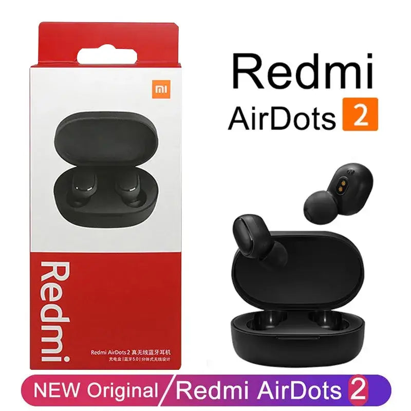 a close up of a box of redmi airdots 2 with a box of redmi airdots 2