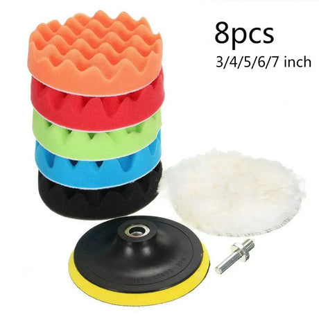 a set of 3pcs polishing pad with a sponge and a sponge