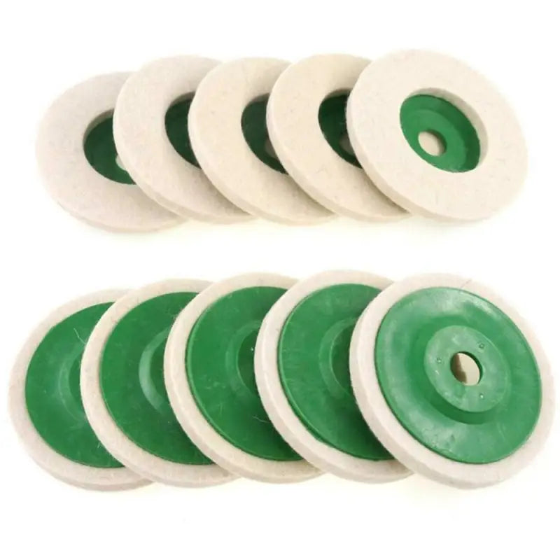 a set of green and white plastic tape