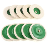 a set of green and white plastic tape