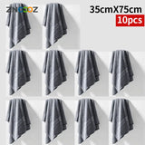 6 pcs of grey cotton kitchen towels, set of 6