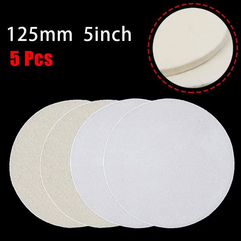 5pcs / pack white round foam pads for polishing polishing polishing polishing polishing polish