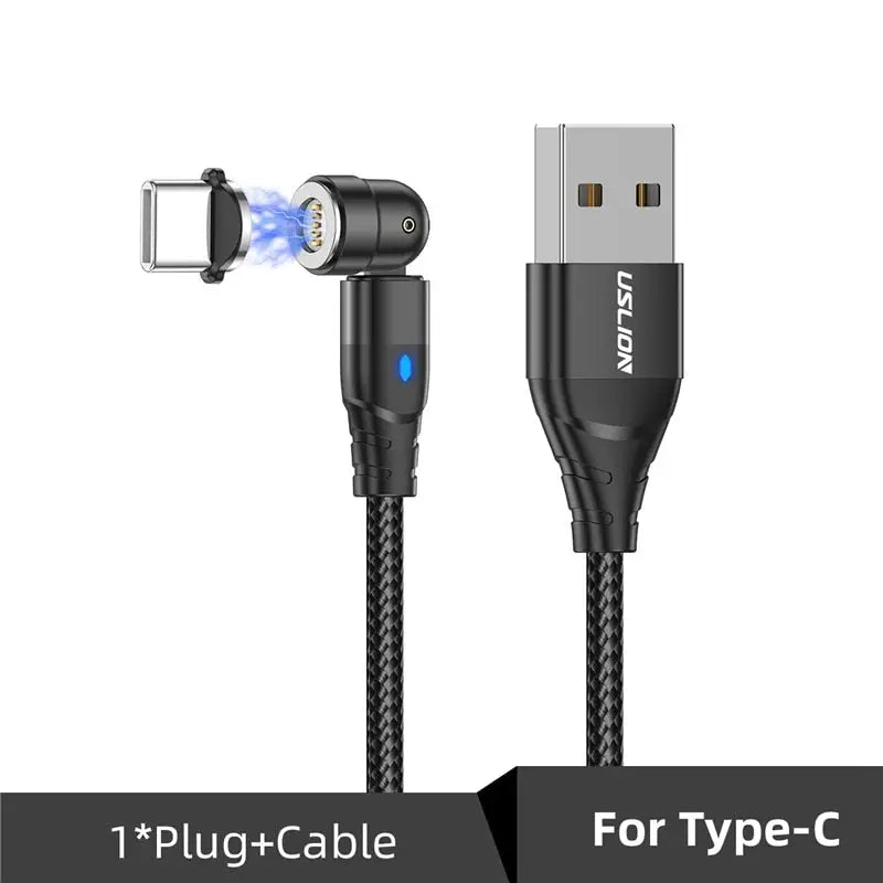 a close up of a usb cable with a charging cord attached