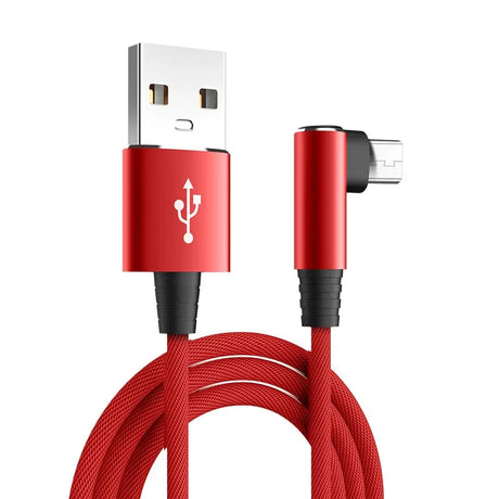 a red usb cable with a white background