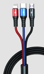 a close up of a usb cable connected to a charger