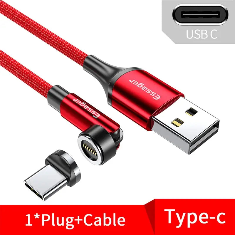 a close up of a red usb cable with a white background