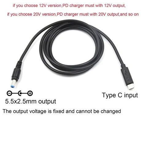 a close up of a cable connected to a type c output