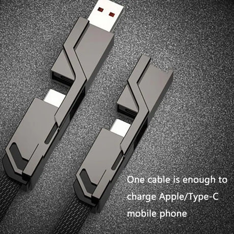 a close up of two usb cables connected to a phone