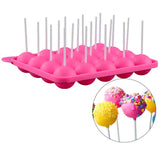 a close up of a cake pops tray with a bunch of cake pops