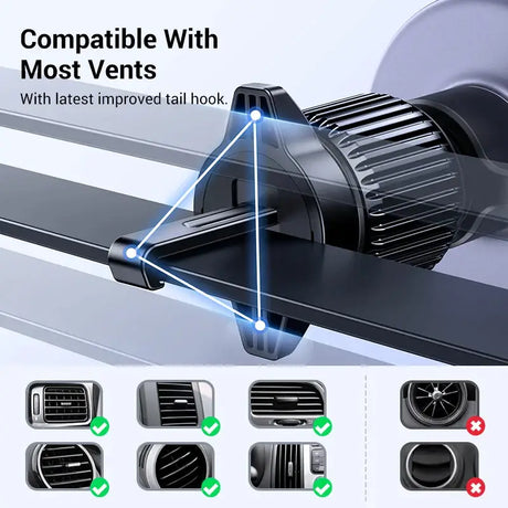 A close up of a car air vent with different types of vents