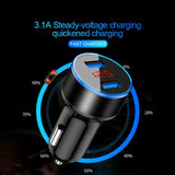 a close up of a car charger with a clock on it