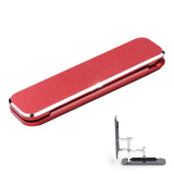 a red metal case with a metal clip