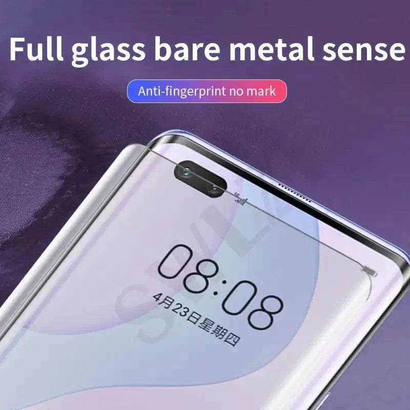 a close up of a cell phone with a glass back and metal back