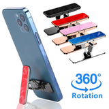 a close up of a cell phone with 360 rotating stand