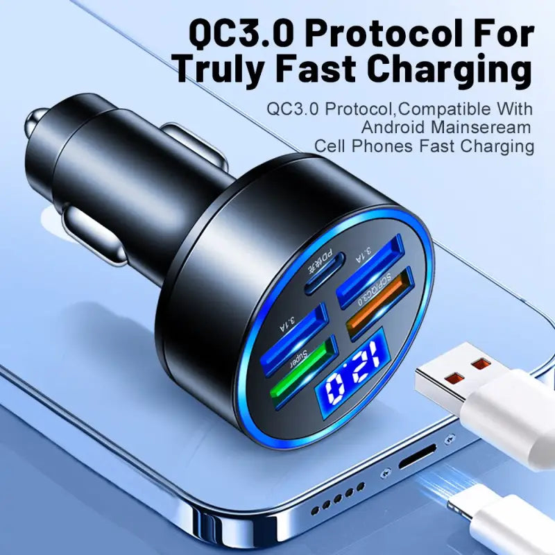 anker qc3 fast charger with dual usb cable