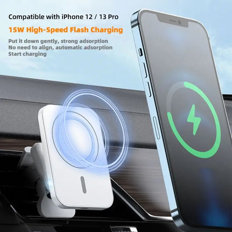 an image of a car phone holder with a wireless charger