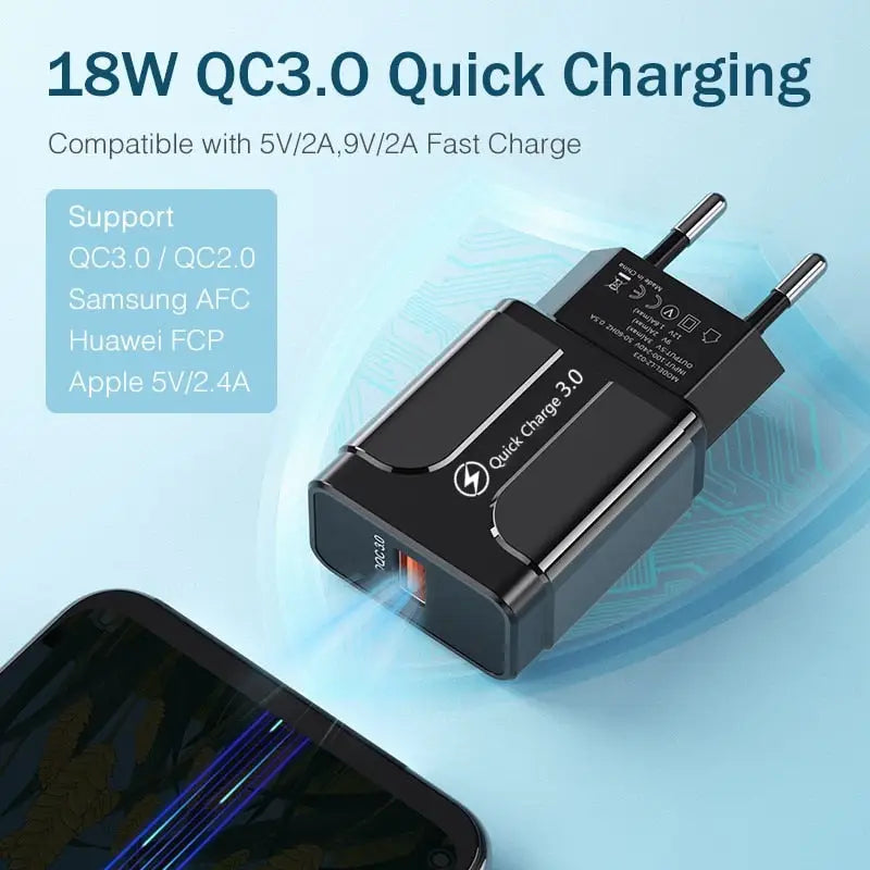 anker qc - c3 quick charger for iphone and android devices