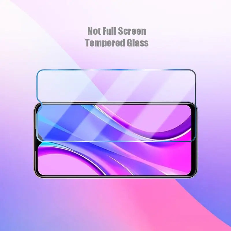 a smartphone with a glass screen on it