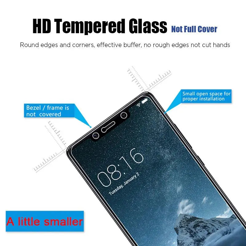 a smartphone with the text’tempered glass ’