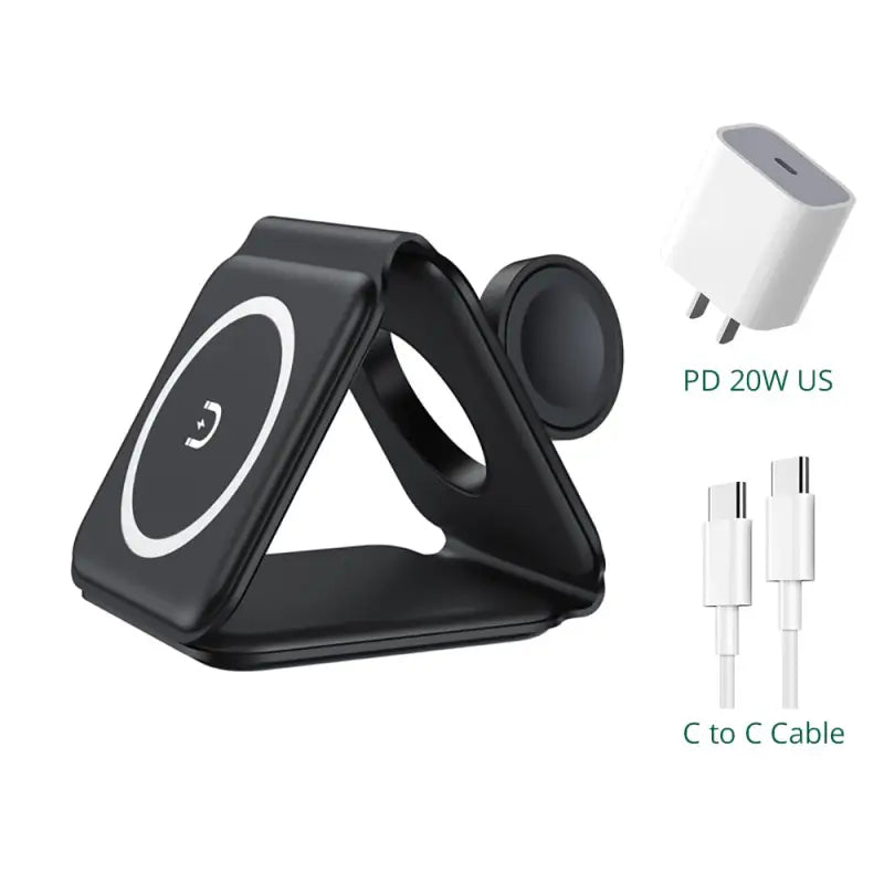 the apple watch stand with a charging cable