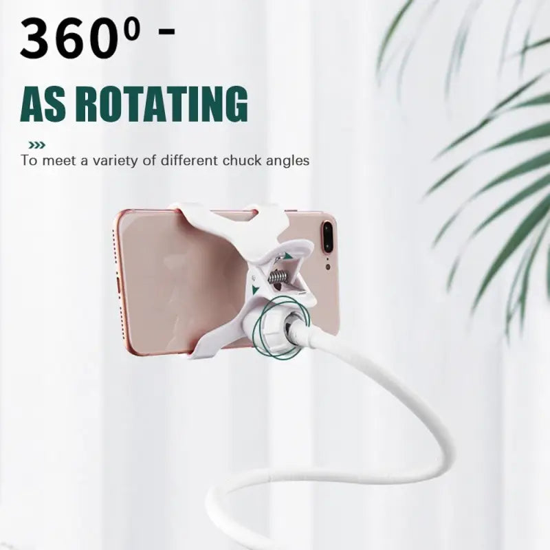 a phone holder with a phone attached to it