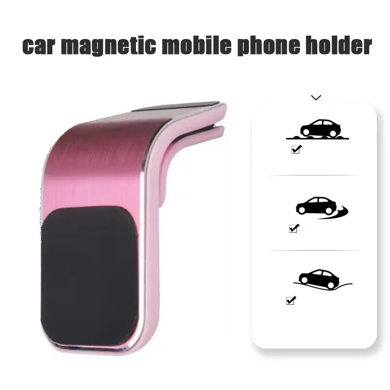 a close up of a cell phone holder with a car on it
