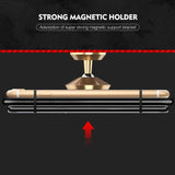 a close up of a cell phone with a magnetic holder