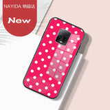 a pink and white polka dot pattern case for the samsung s9