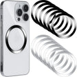 a close up of a cell phone with a ring on it