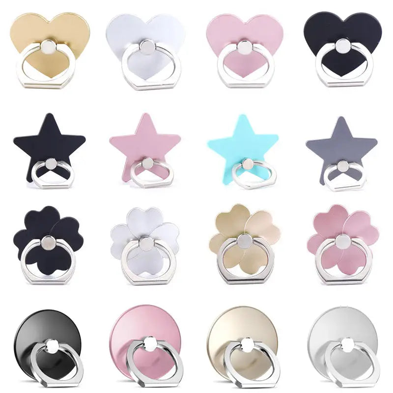 a set of six star shaped rings