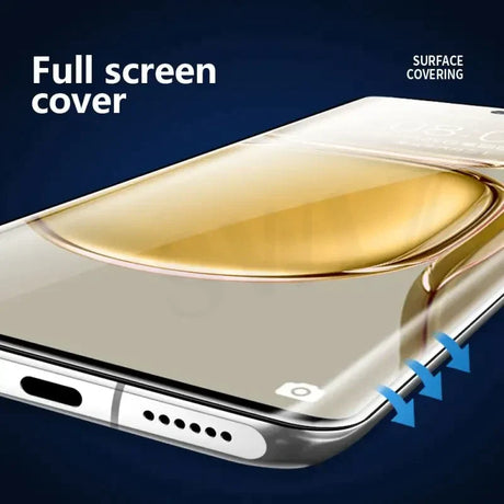 the iphone 6g screen protector is shown with a gold foil